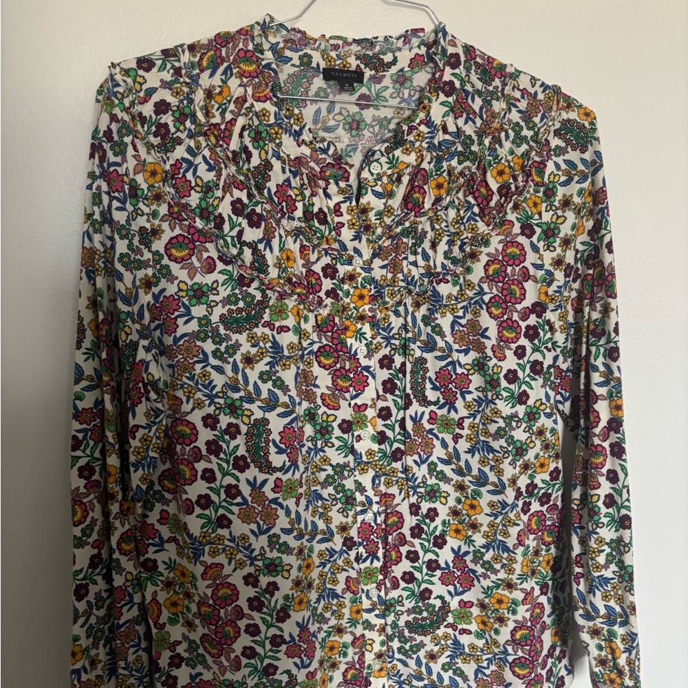 Talbots Multicolor Floral Blouse